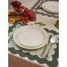 Салфетка под приборы с контрастным кантом зеленого цвета из коллекции trendy ruffles, 35х45 см