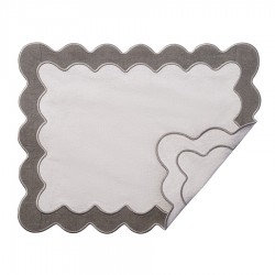 Салфетка под приборы с контрастным кантом серого цвета из коллекции trendy ruffles, 35х45 см