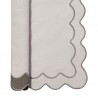 Салфетка под приборы с контрастным кантом серого цвета из коллекции trendy ruffles, 35х45 см