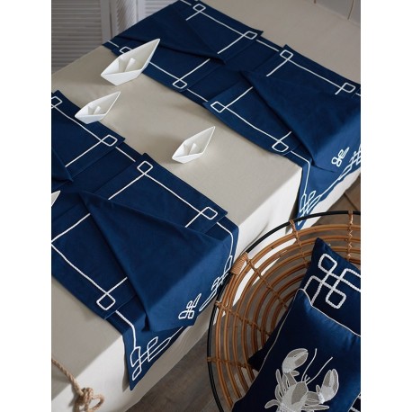 Дорожка на стол navy story из коллекции sea treasures, 45х150 см