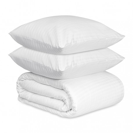 Комплект постельного белья из страйп-сатина из коллекции essential, 200х220 см