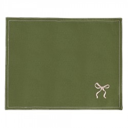 Салфетка под приборы fancy bows оливкового цвета из коллекции essential, 35х45 см