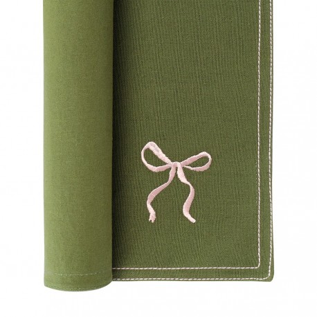 Салфетка под приборы fancy bows оливкового цвета из коллекции essential, 35х45 см