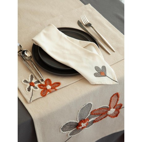 Дорожка на стол stone flowers из коллекции ethnic, 45х150 см