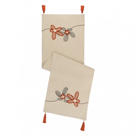 Дорожка на стол stone flowers из коллекции ethnic, 45х150 см