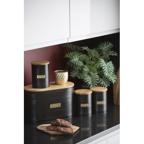 Емкость для хранения чая otto черная 1,4 л