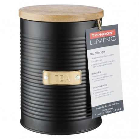 Емкость для хранения чая otto черная 1,4 л
