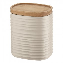 Банка для хранения с бамбуковой крышкой tierra, 1 л, бежевая