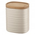 Банка для хранения с бамбуковой крышкой tierra, 1 л, бежевая