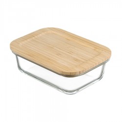 Контейнер для запекания и хранения eco store с крышкой из бамбука, 640 мл