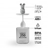 Банка для сыпучих продуктов lucky mouse seasoning с ложкой, 250 мл