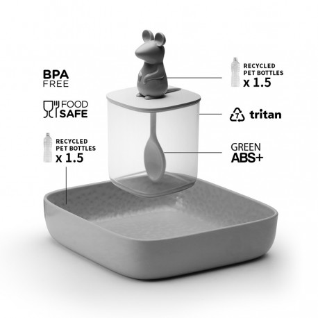 Набор банок для сыпучих продуктов lucky mouse seasoning, 4 шт.