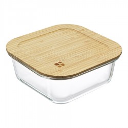 Контейнер для запекания и хранения eco store с крышкой из бамбука, 1100 мл