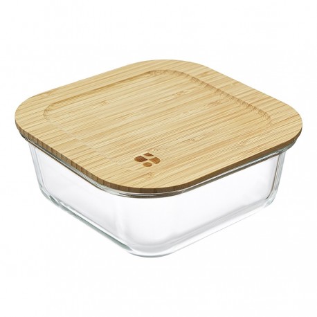 Контейнер для запекания и хранения eco store с крышкой из бамбука, 1100 мл