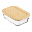 Контейнер для запекания и хранения eco store с крышкой из бамбука, 370 мл