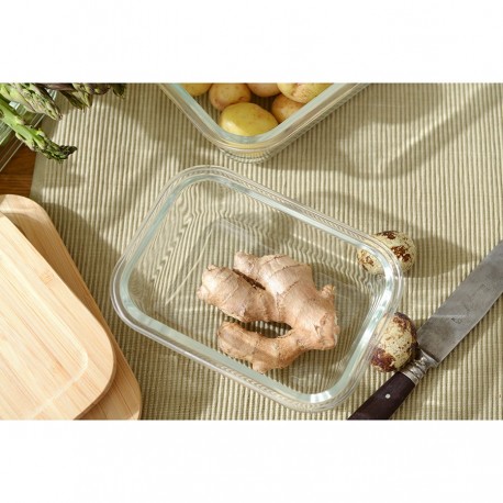 Контейнер для запекания и хранения eco store с крышкой из бамбука, 370 мл