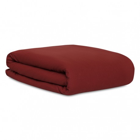 Комплект постельного белья изо льна и хлопка цвета копченой паприки из коллекции essential, 150х200 см