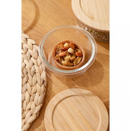 Контейнер для запекания и хранения eco store с крышкой из бамбука, 400 мл