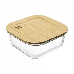Контейнер для запекания и хранения eco store с крышкой из бамбука, 800 мл