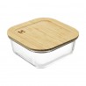 Контейнер для запекания и хранения eco store с крышкой из бамбука, 800 мл