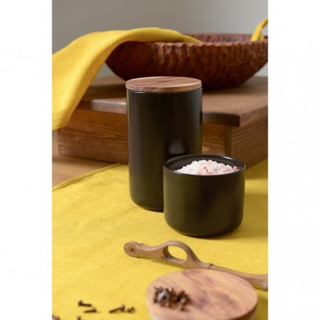 Банка для хранения керамическая, 750 мл, черная