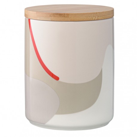 Банка для хранения бежевого цвета с авторским принтом из коллекции freak fruit, 1,25л