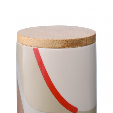 Банка для хранения бежевого цвета с авторским принтом из коллекции freak fruit, 275мл