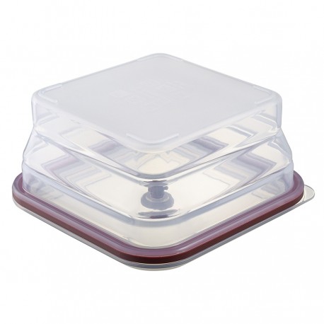 Контейнер для переноски и хранения силиконовый квадратный складной silikobox, 1,2 л, темно-сливовый