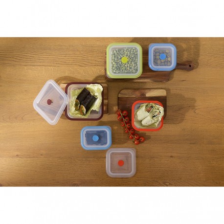 Контейнер для переноски и хранения силиконовый квадратный складной silikobox, 400 мл, синий