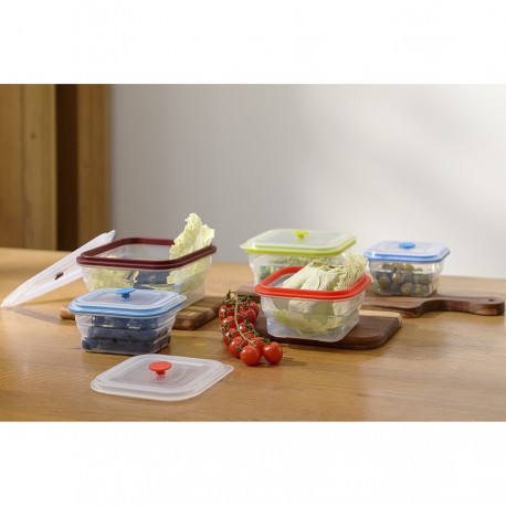 Контейнер для переноски и хранения силиконовый квадратный складной silikobox, 400 мл, синий