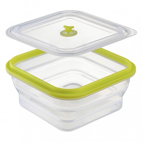 Контейнер для переноски и хранения силиконовый квадратный складной silikobox, 900 мл, зеленый