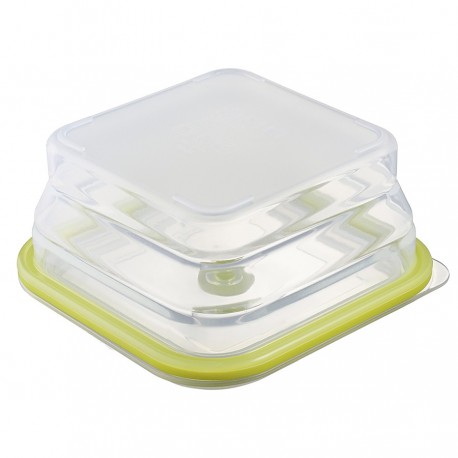 Контейнер для переноски и хранения силиконовый квадратный складной silikobox, 900 мл, зеленый