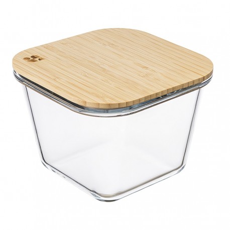 Контейнер для запекания и хранения квадратный eco store с крышкой из бамбука, 1,9 л