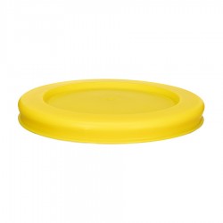 Крышка для стеклянного контейнера круглая, желтая