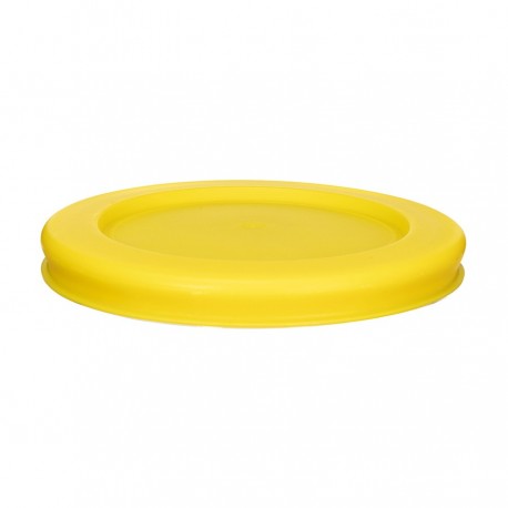 Крышка для стеклянного контейнера круглая, желтая