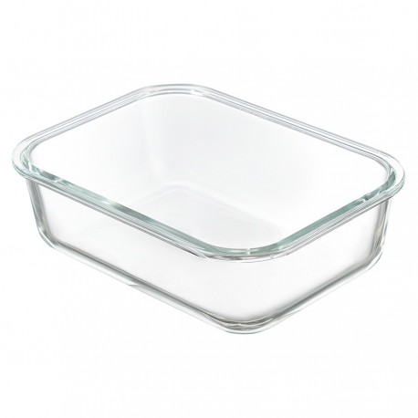 Контейнер для запекания и хранения прямоугольный с крышкой, 1,5 л, светло-серый