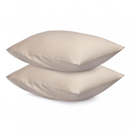 Набор наволочек из премиального сатина бежевого цвета из коллекции essential, 50х70 см