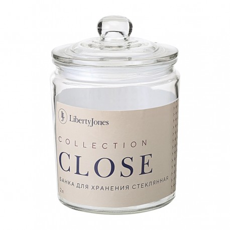 Банка для хранения стеклянная close, 2 л