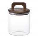 Банка для хранения стеклянная с крышкой из акации hanle, 750 мл