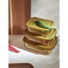Контейнер для хранения и переноски продуктов 1040 мл янтарного цвета