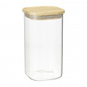 Банка для хранения квадратная glass bamboo, 1,4 л