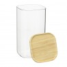 Банка для хранения квадратная glass bamboo, 1,4 л