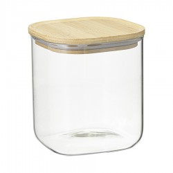 Банка для хранения квадратная glass bamboo, 1,5 л