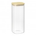 Банка для хранения квадратная glass bamboo, 1,9 л