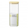 Банка для хранения квадратная glass bamboo, 1,9 л