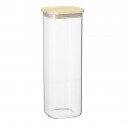 Банка для хранения квадратная glass bamboo, 2,2 л