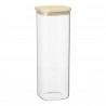 Банка для хранения квадратная glass bamboo, 2,2 л