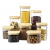 Банка для хранения квадратная glass bamboo,1 л