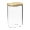 Банка для хранения прямоугольная glass bamboo, 1,3 л