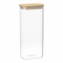 Банка для хранения прямоугольная glass bamboo, 2 л